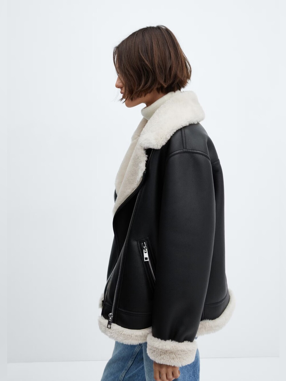 Mango Double-faced faux-leather jacket - Picture 6 of 10